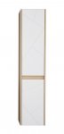Пенал АСБ-Мебель Диана 35 белый глянец/светлое дерево