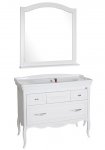 Комплект мебели ASB-Woodline Модерн 105 белый/патина серебро