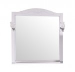 Зеркало ASB-Woodline Салерно 80 белый/патина серебро